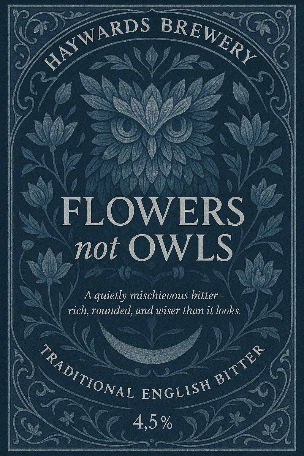 Flowers not Owls label