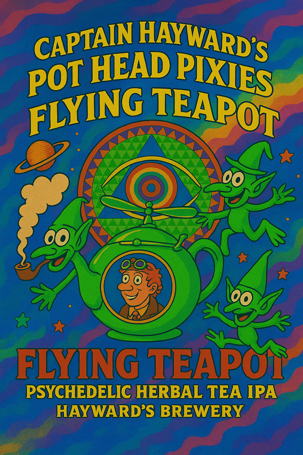 Flying Teapot label