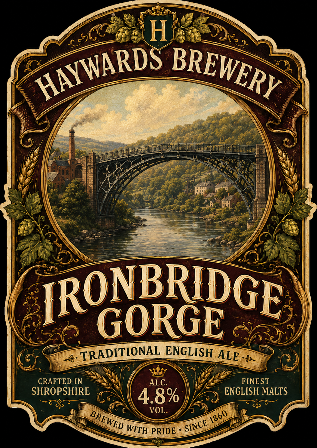 Ironbridge Gorge label